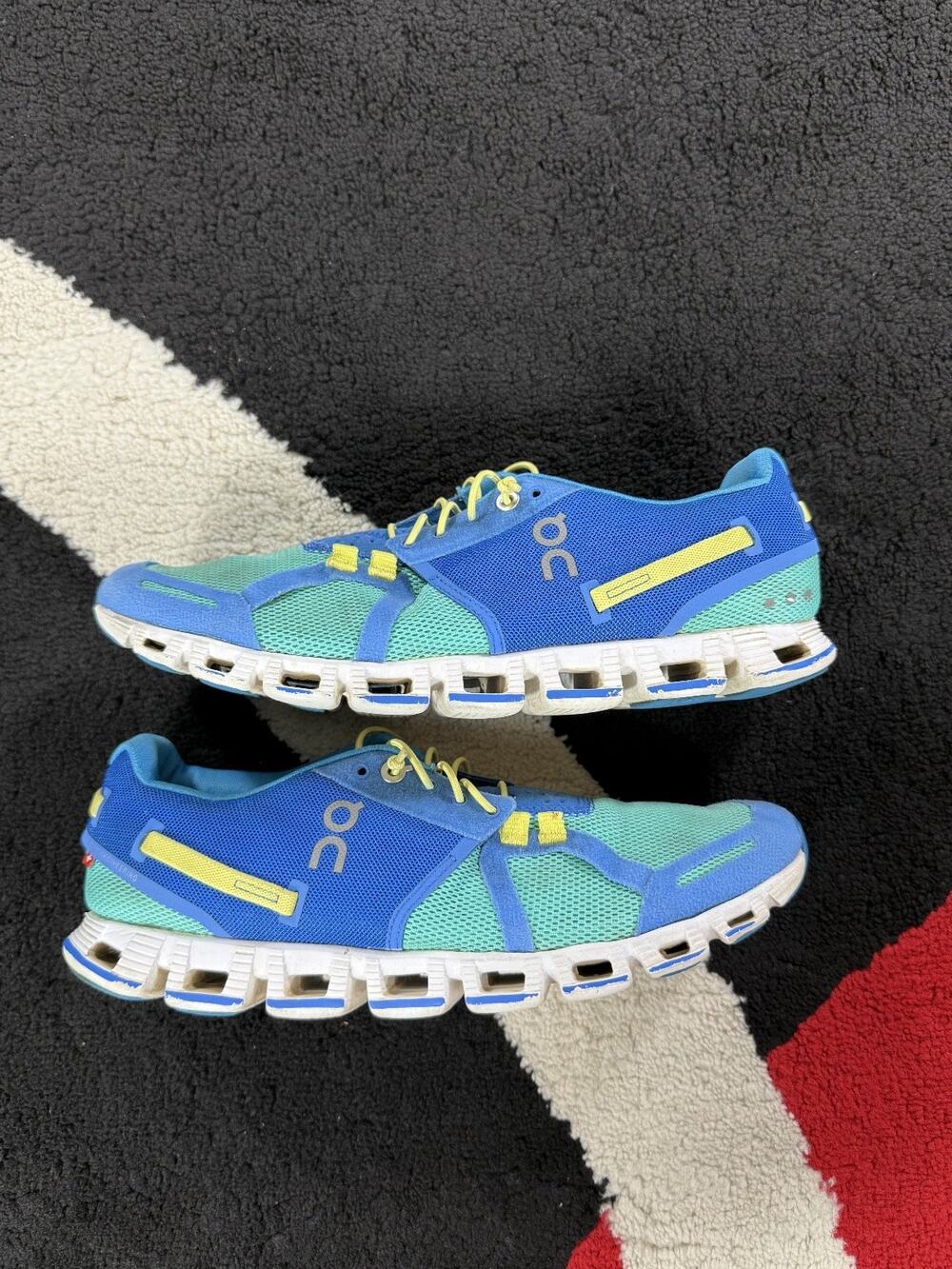 On Cloud Cloud 1 Women's 10 Running Shoes Blue Green Yellow Athletic Sneakers